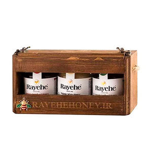 عسل عضوي طبيعي فاخر مع عبوة هدايا خشبية، 450 جرام عسل عضوي طبيعي فاخر مع عبوة هدايا خشبية، 450 جرام